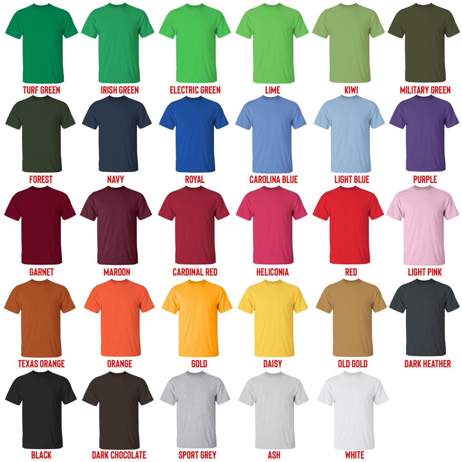 t shirt color chart - Car Seat Headrest Store